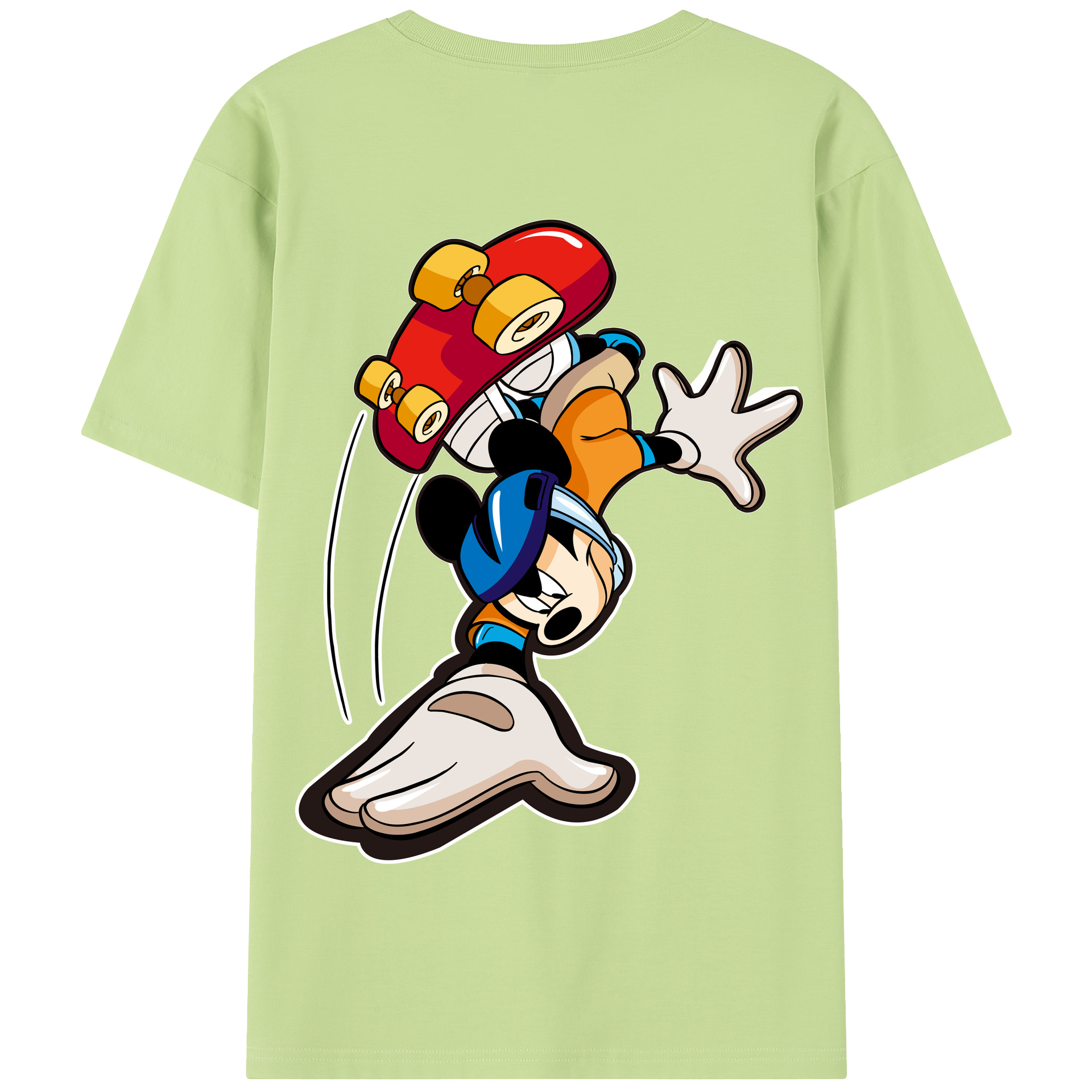 （画像用） ミッキーマウス Mickey Mouse 綿100％半袖Tシャツ（背面プリント）
